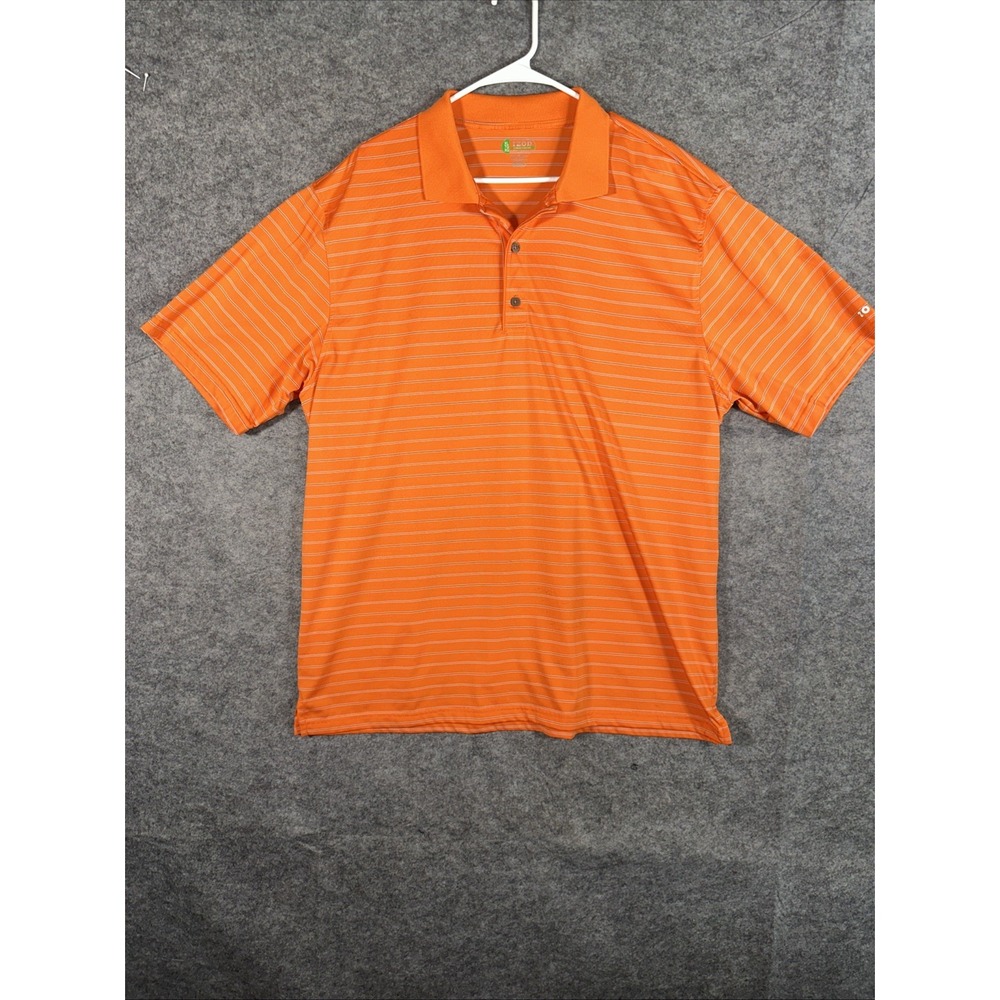 Izod X-treme Function Golf Men's Short Sleeve Orange Polo Shirt Size XL